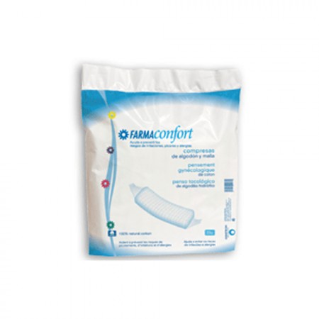 COMPRESAS FARMACONFORT ALGODON Y MALLA 20 U