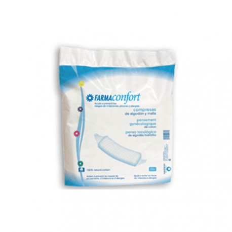 COMPRESAS FARMACONFORT ALGODON Y MALLA 20 U