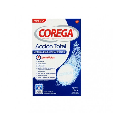 COREGA ACCION TOTAL LIMPIADOR 30 TABLETAS