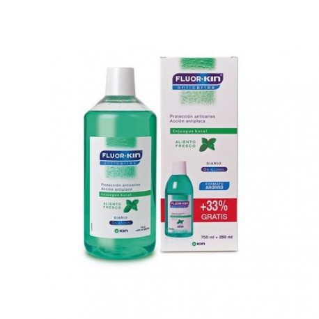 FLUOR KIN A/CARIES DIARIO ENJ 750 ML + 250 ML 33% GRATIS