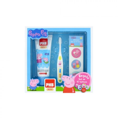PHB PETIT PEPPA PIG GEL DENT INFANTIL + CEPILLO + PAÑUELO