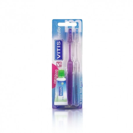 VITIS CEPILLO DENTAL DUPLO MEDIO