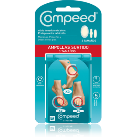 COMPEED AMPOLLAS HIDROCOLOIDE SURTIDO 5 U