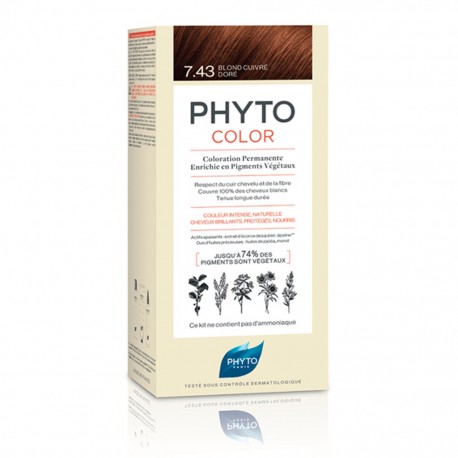 PHYTO COLOR 7.43 CASTAÑO BLONDE