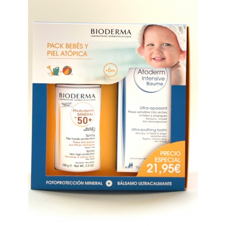 BIODERMA PHOTODERM MINERAL + ATODERM INTENSIVE BAUME 75ML