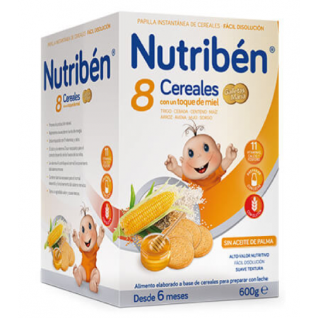 NUTRIBEN 8 CEREALES MIEL GALLETA MARIA 600 G