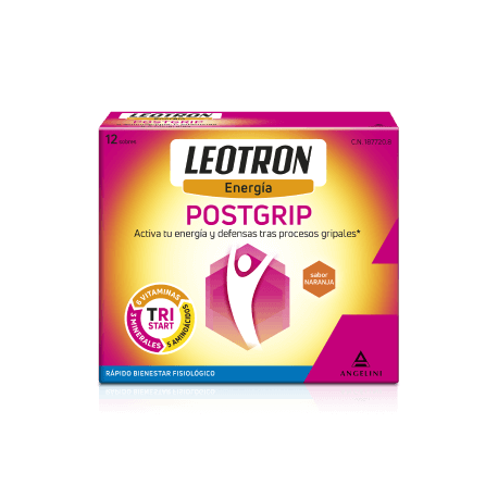 LEOTRON POSTGRIP SABOR NARANJA 12 SOB