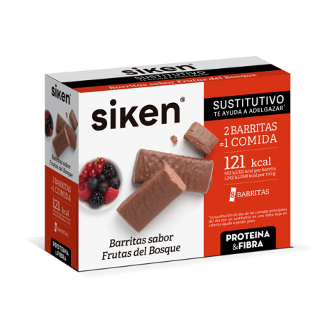 SIKEN SUSTITUTIVO BARRITA FRUTAS BOSQUE 8 U