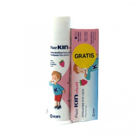 FLUOR KIN INF DOSIFICADOR PASTA 100 ML + PASTA 50 ML +12 MESES