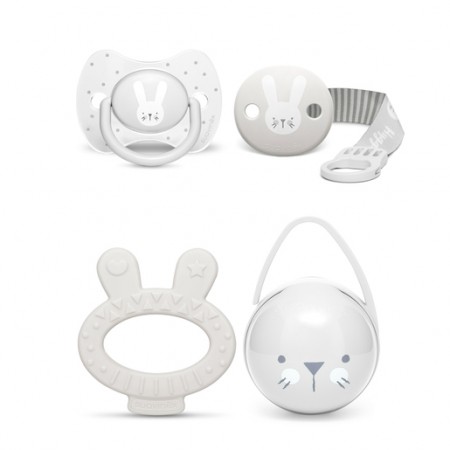 SUAVINEX SET MODRDEDOR + CHUPETE FIS 0-6M + BROCHE + PORTA