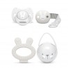 SUAVINEX SET MODRDEDOR + CHUPETE FIS 0-6M + BROCHE + PORTA