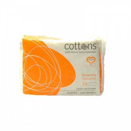 COTTONS COMPRESA MATERNIDAD 10 U