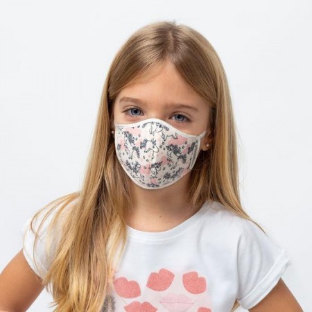 MASCARILLA INFANTIL ESTAMPADA UNICORNIOS