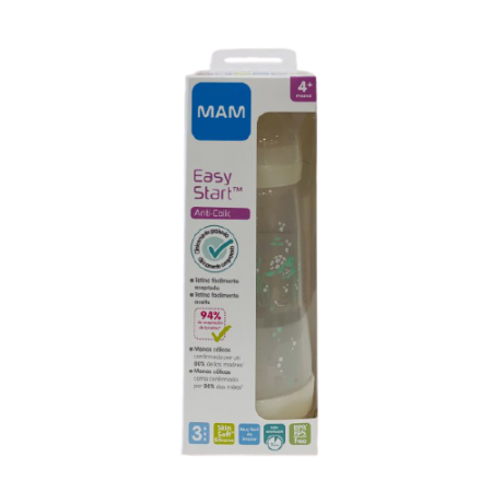 MAM BIBERON EASY START A/COLIC 4M+ BLANCO 320 ML