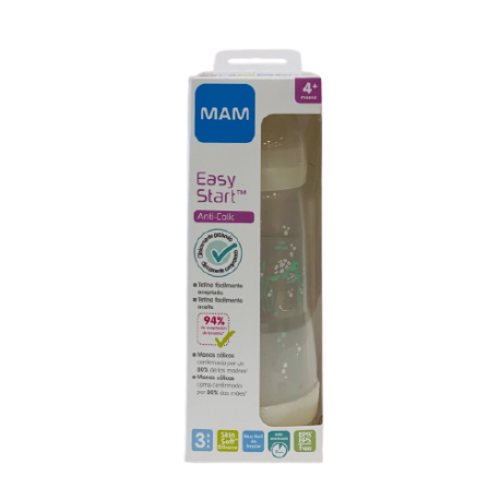 MAM BIBERON EASY START A/COLIC 4M+ BLANCO 320 ML