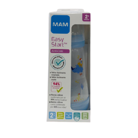 MAM BIBERON EASY START A/COLIC AZUL 260 ML