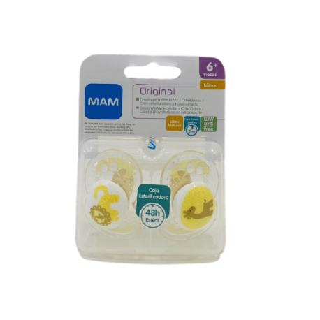 MAM CHUPETE ORIGINAL LATEX +6M 2U