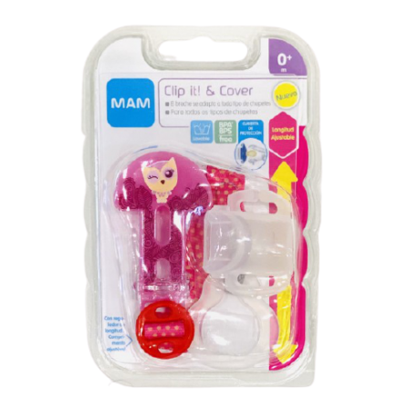 MAM CLIP IT & COVER ROSA