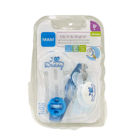 MAM ORIGINAL SIL 0+ M & CLIP IT