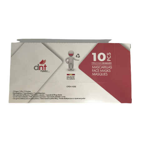 MASCARILLA QUIRURGICA DNT II ROSA 10 UNIDADES