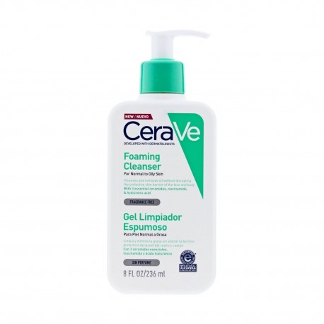 CERAVE GEL LIMPIADOR ESPUMOSO 236 ML