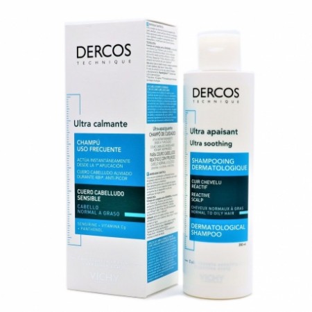 DERCOS TECHNIQUE CHAMPU ULTRA CALMANTE CABELLO NORMAL A GRASO 200 ML