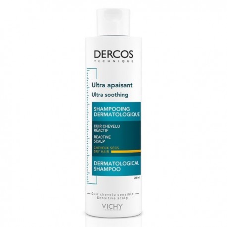DERCOS TECHNIQUE CHAMPU ULTRA CALMANTE CABELLO SECO O COLOREADO 200 ML