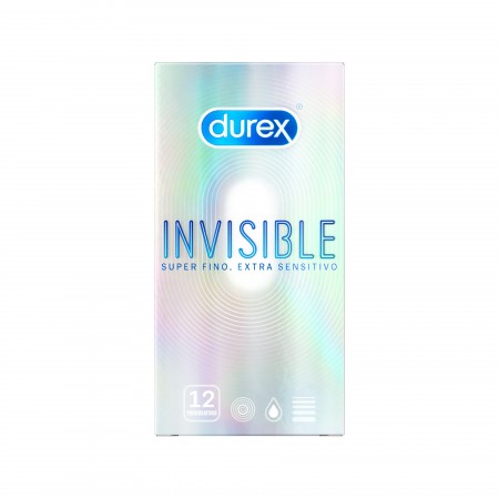DUREX INVISIBLE EXTRA FINO Y SENSITIVO 12U
