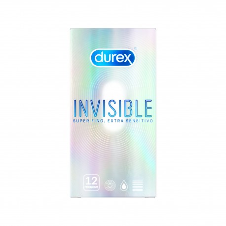 DUREX INVISIBLE EXTRA FINO Y SENSITIVO 12U