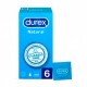 DUREX NATURAL PLUS 6 U