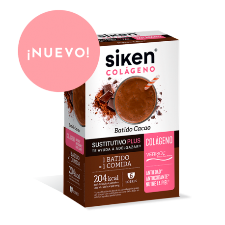 SIKEN SUSTITUTIVO COLAGENO BATIDO 6 SOBRES 50 G SABOR CACAO