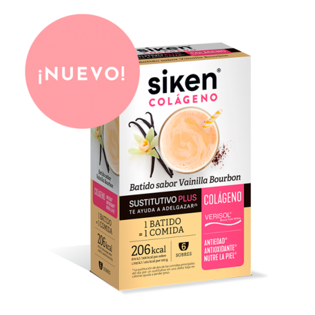 SIKEN SUSTITUTIVO COLAGENO BATIDO 6 SOBRES 50 G SABOR VAINILLA BOURBON