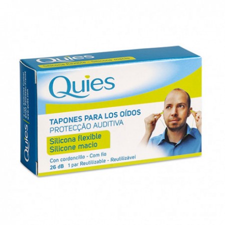 TAPONES OIDOS QUIES SILICONA CON CORDON
