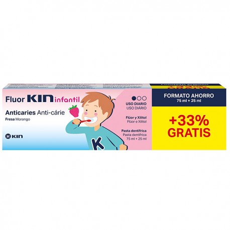 FLUOR KIN INF PASTA FRESA 75 ML+25 ML +12 MESES