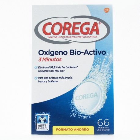COREGA OXIGENO BIO-ACTIVO LIMPIEZA 66 TAB