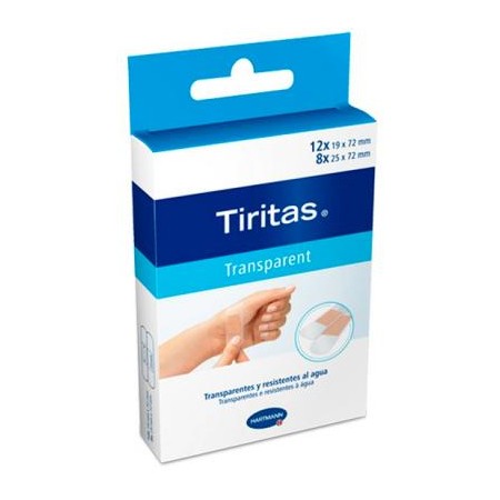 TIRITAS HARTMANN PLASTIC TRANSPARENTE 2 TAMAÑOS 20 U