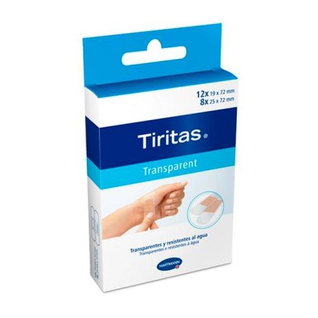 TIRITAS HARTMANN PLASTIC TRANSPARENTE 2 TAMAÑOS 20 U