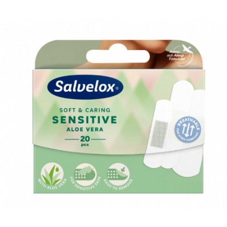 SALVELOX SENSITIVE APOSITO ALOE VERA 20 U